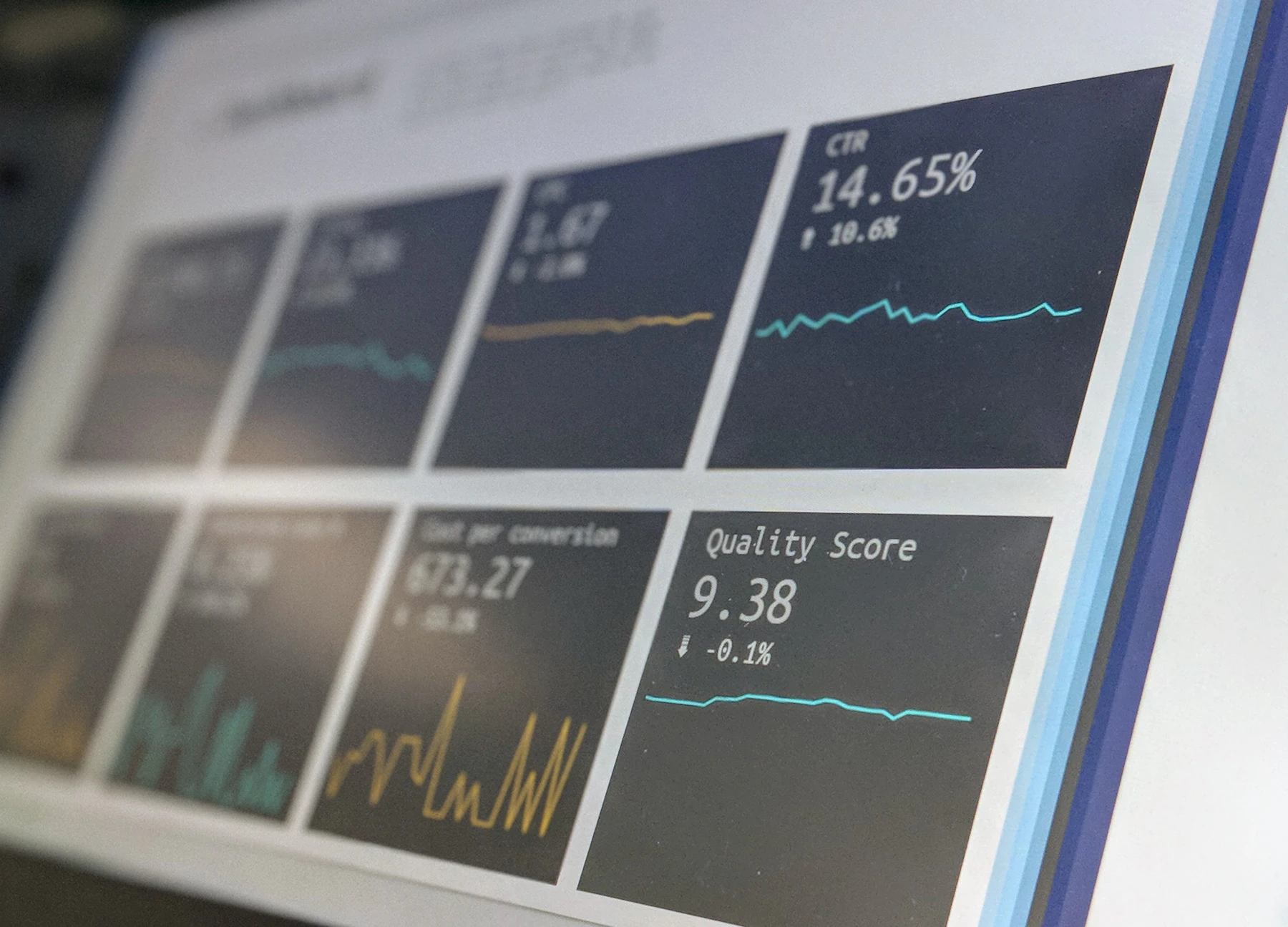 Panel de analítica con indicadores para automatización de operaciones